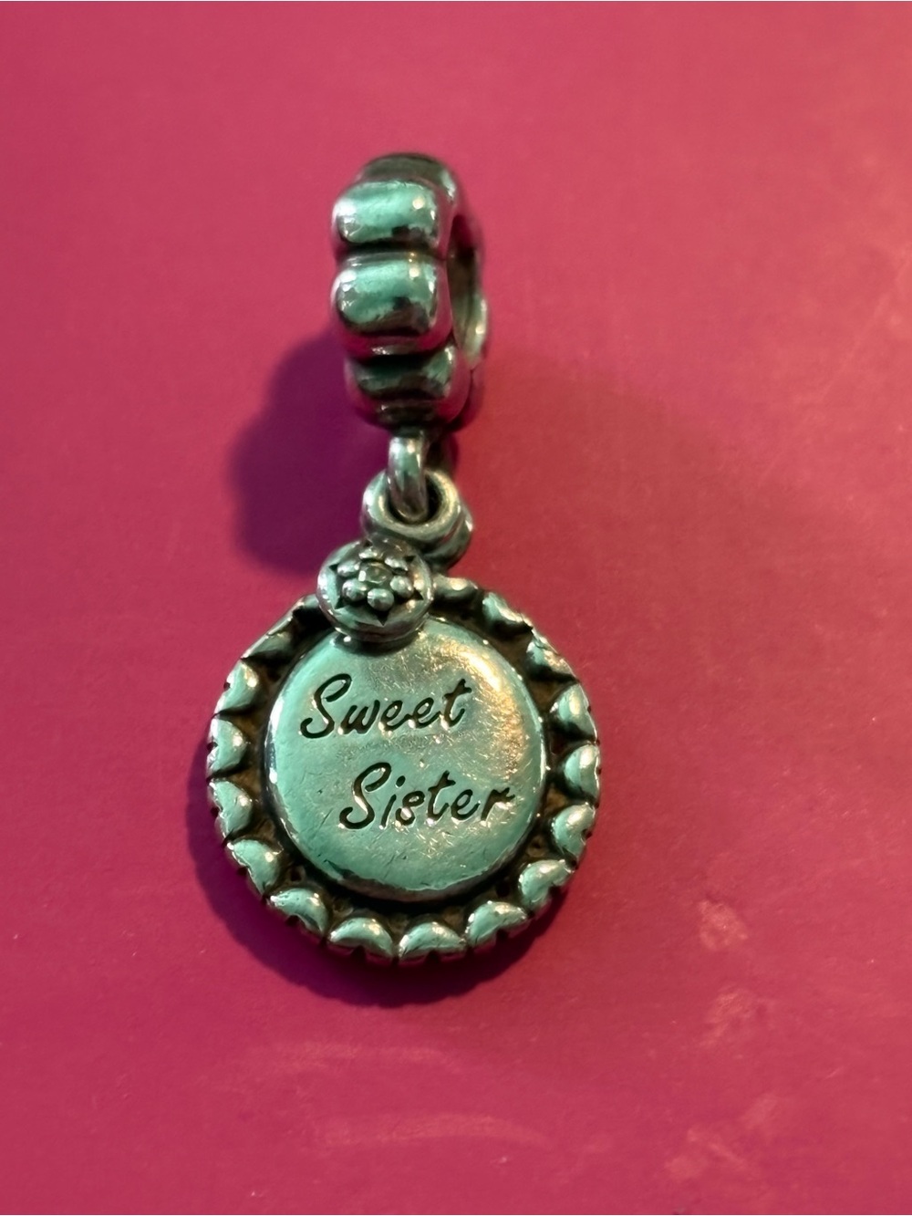 Pandora Silver 'Sweet Sister' Dangle